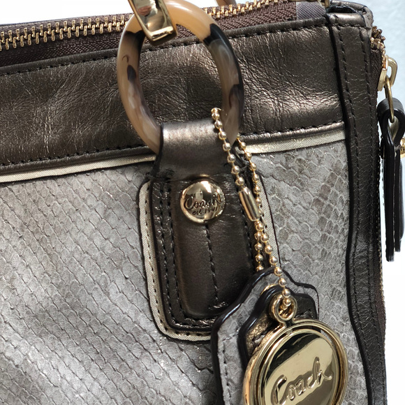 Coach Kristin Embossed Python N/S Zip Tote 18307 - Shoulder Bag - Exotic - EUC - Picture 3 of 8